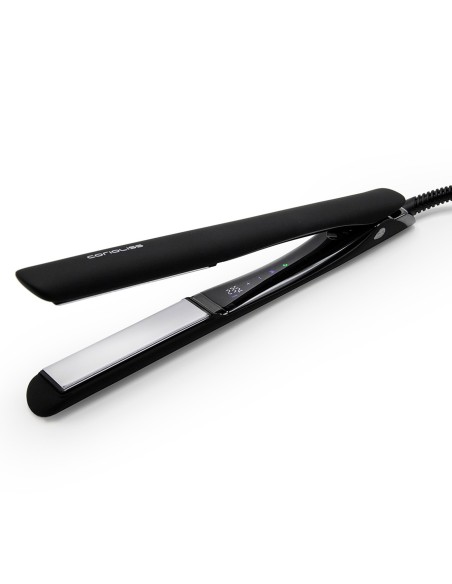 PLANCHA CABELLO CORIOLISS C5 BLACK CHROME. Placas Titáneo. Potente generador de Iones. Plancha Profesional