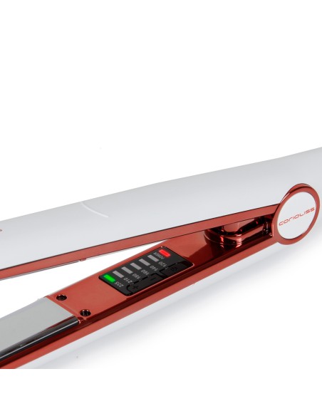 PLANCHA DE CABELLO CORIOLISS C1 DIGITAL (Nuevo Modelo 2024) WHITE COPPER - Soft Touch - Placas Titaneo