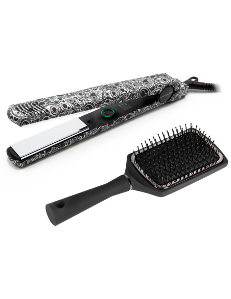PLANCHA CABELLO CORIOLISS KIT C-STYLE PASLEY SILVER Soft Touch + PADDLE