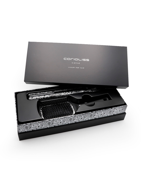 PLANCHA CABELLO CORIOLISS KIT C-STYLE PASLEY SILVER Soft Touch + PADDLE