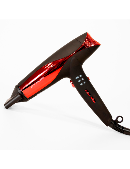 KIT CORIOLISS  PLANCHA CABELLO C5 + SECADOR WIND BLACK RED
