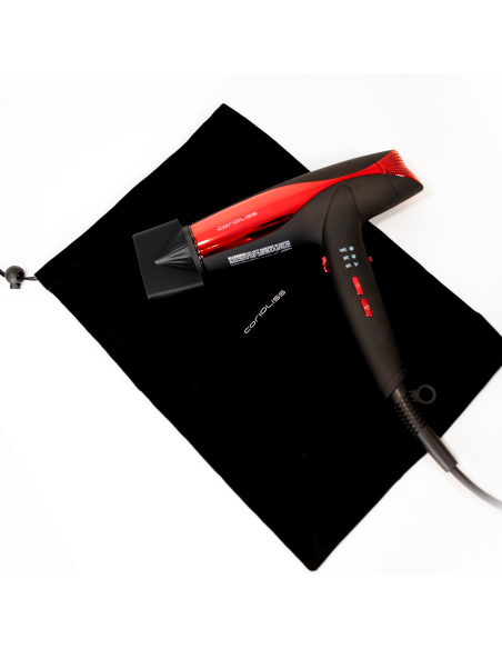 KIT CORIOLISS  PLANCHA CABELLO C5 + SECADOR WIND BLACK RED