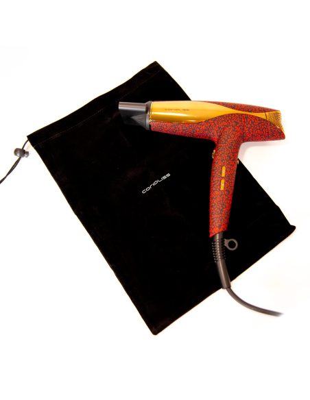 KIT CORIOLISS  PLANCHA CABELLO C5 + SECADOR WIND RED LEOPARD