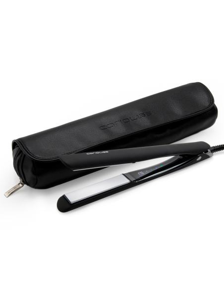 KIT CORIOLISS  PLANCHA CABELLO C5 + SECADOR APOLO BLACK CHROME