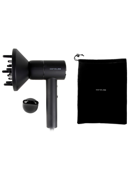 KIT CORIOLISS  PLANCHA CABELLO C5 + SECADOR APOLO BLACK CHROME