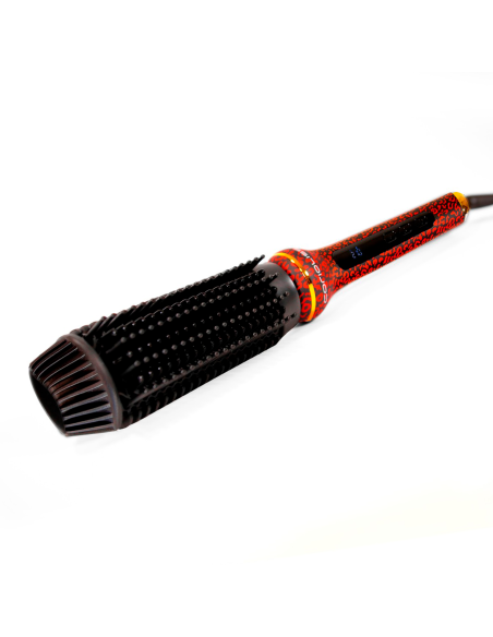 PACK CORIOLISS PLANCHA CABELLO C3 + HOT BRUSH LEOPARD RED