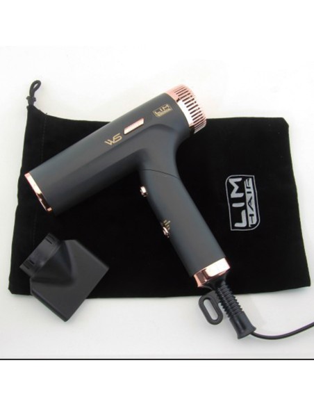 Secador mini Lim Hair WS plegable, color negro 1200w